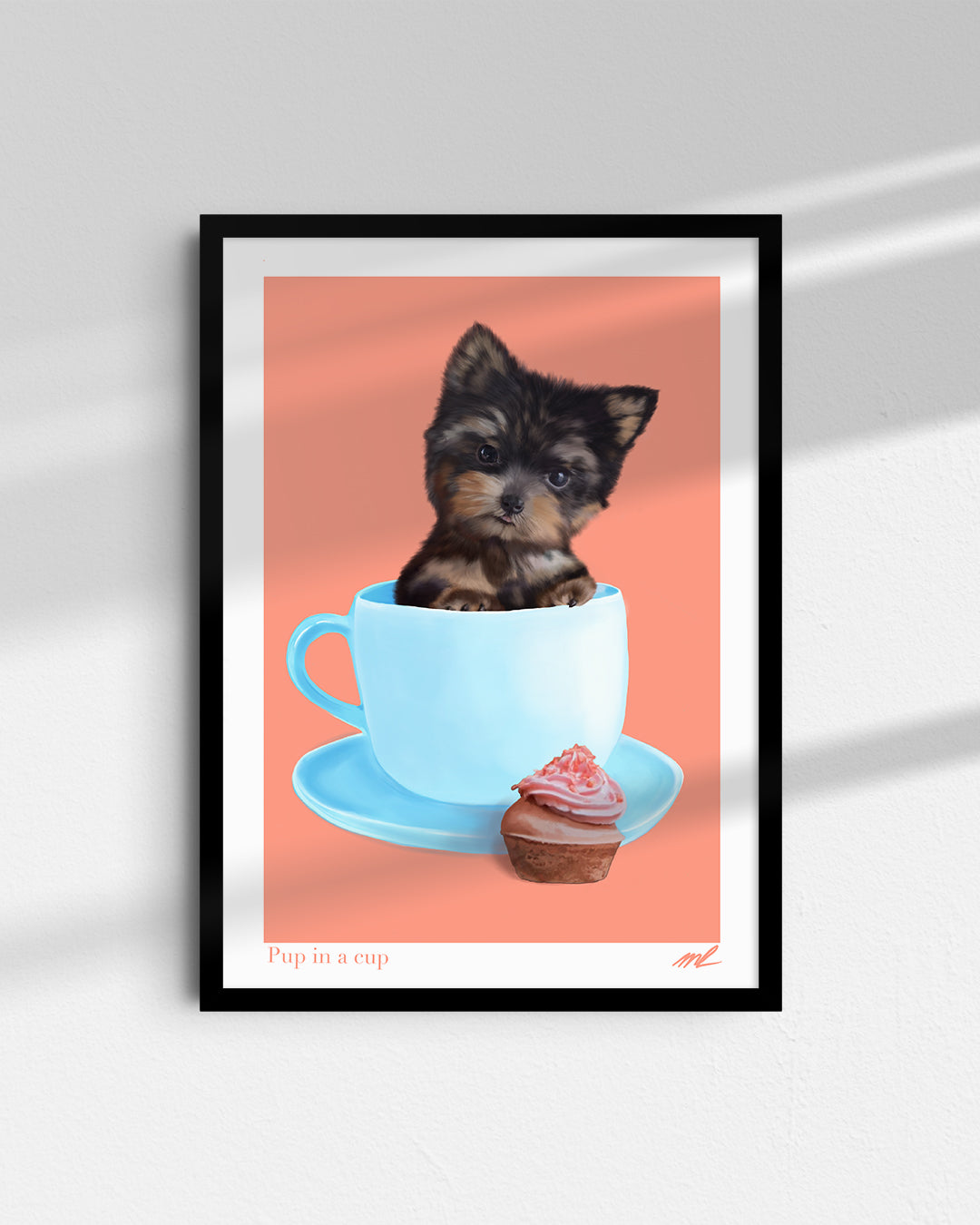 Pup in a cup, Yorkshireterrier